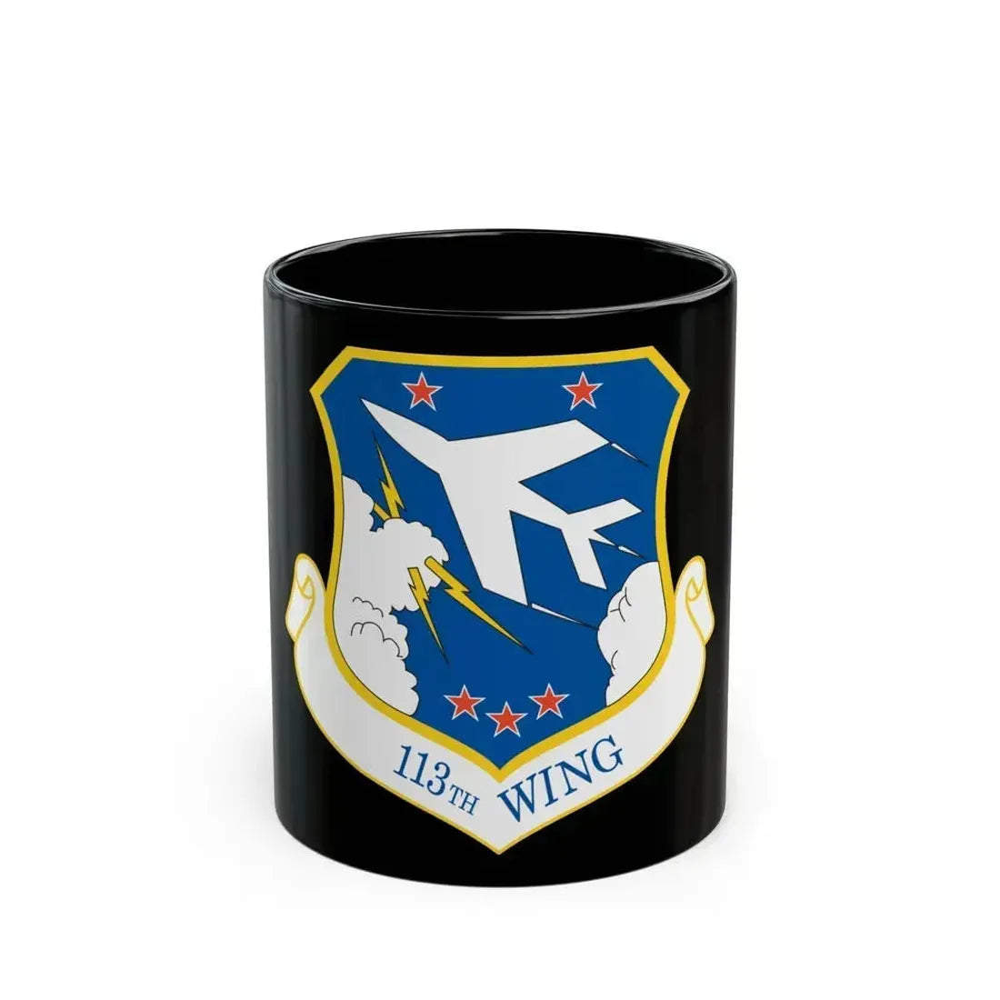 113th Wing (U.S. Air Force) Black Coffee Mug 11oz - Go Mug Yourself