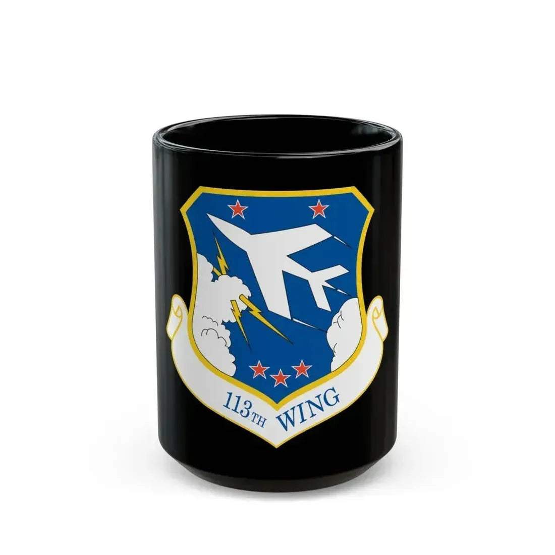 113th Wing (U.S. Air Force) Black Coffee Mug 15oz - Go Mug Yourself