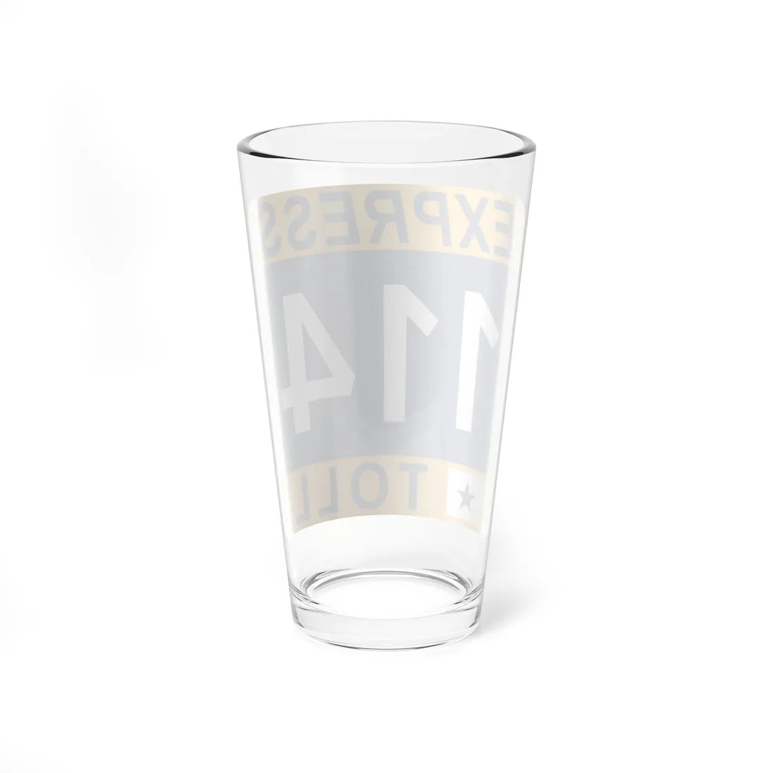 114 Express Lane free (Texas) (Road Sign) Pint Glass 16oz - Go Mug Yourself