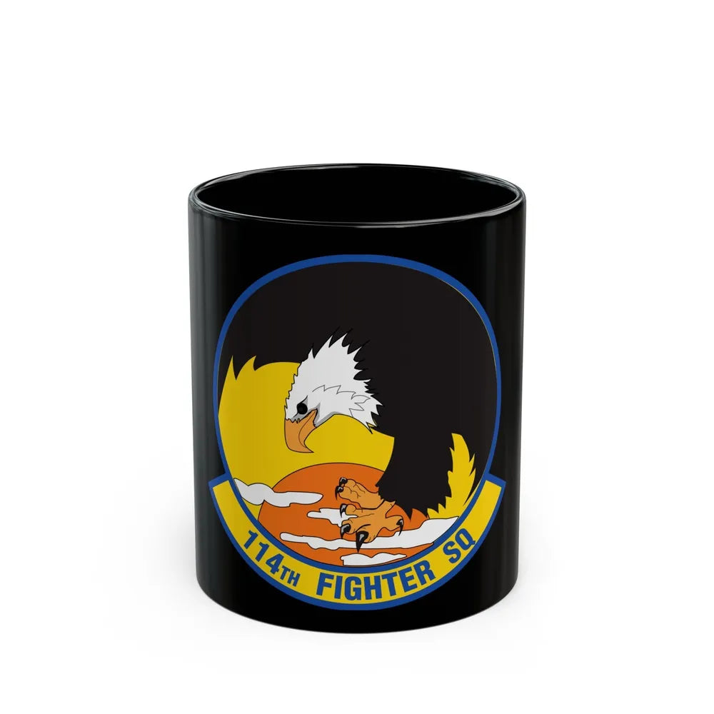 114 Fighter Squadron (U.S. Air Force) Black Coffee Mug-11oz-Go Mug Yourself