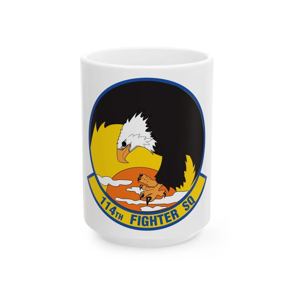 114 Fighter Squadron (U.S. Air Force) White Coffee Mug-15oz-Go Mug Yourself