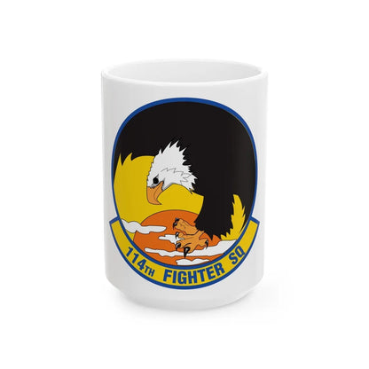 114 Fighter Squadron (U.S. Air Force) White Coffee Mug-15oz-Go Mug Yourself