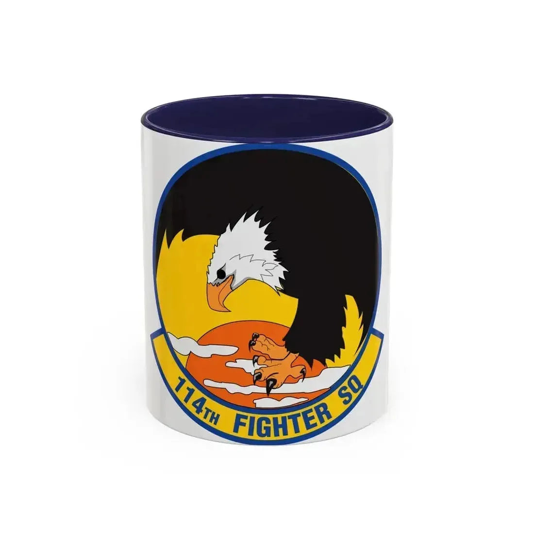 114 Fighter Squadron (U.S. Air Force) Accent Coffee Mug 11oz Navy - Go Mug Yourself
