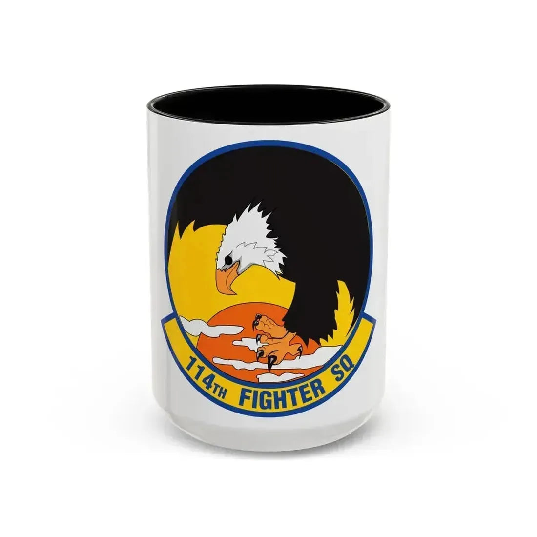 114 Fighter Squadron (U.S. Air Force) Accent Coffee Mug 15oz Black - Go Mug Yourself