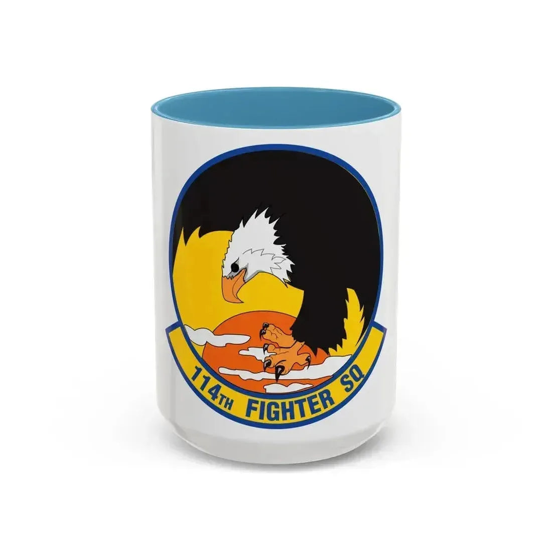114 Fighter Squadron (U.S. Air Force) Accent Coffee Mug 15oz Light Blue - Go Mug Yourself