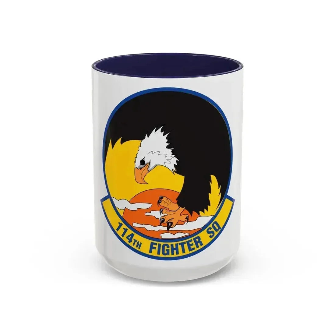 114 Fighter Squadron (U.S. Air Force) Accent Coffee Mug 15oz Navy - Go Mug Yourself