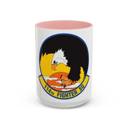 114 Fighter Squadron (U.S. Air Force) Accent Coffee Mug 15oz Pink - Go Mug Yourself