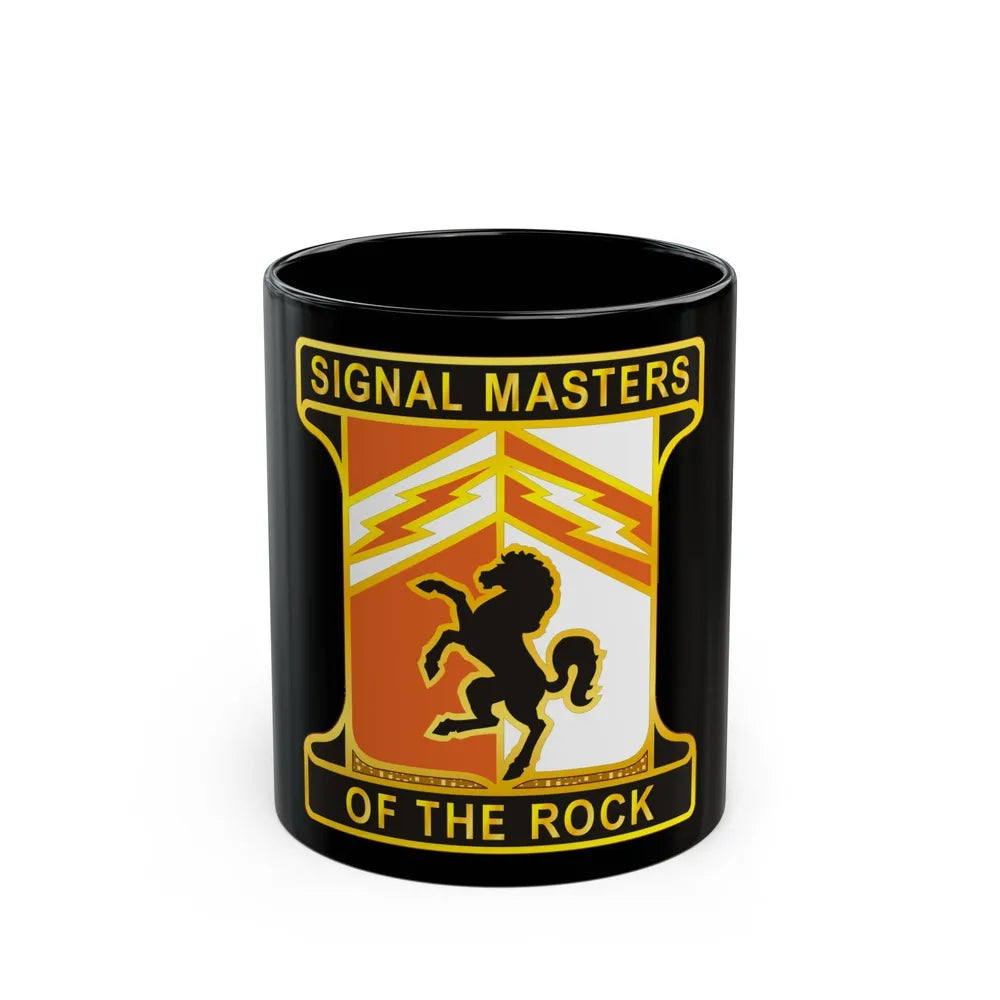 114 Signal Battalion (U.S. Army) Black Coffee Mug-11oz-Go Mug Yourself