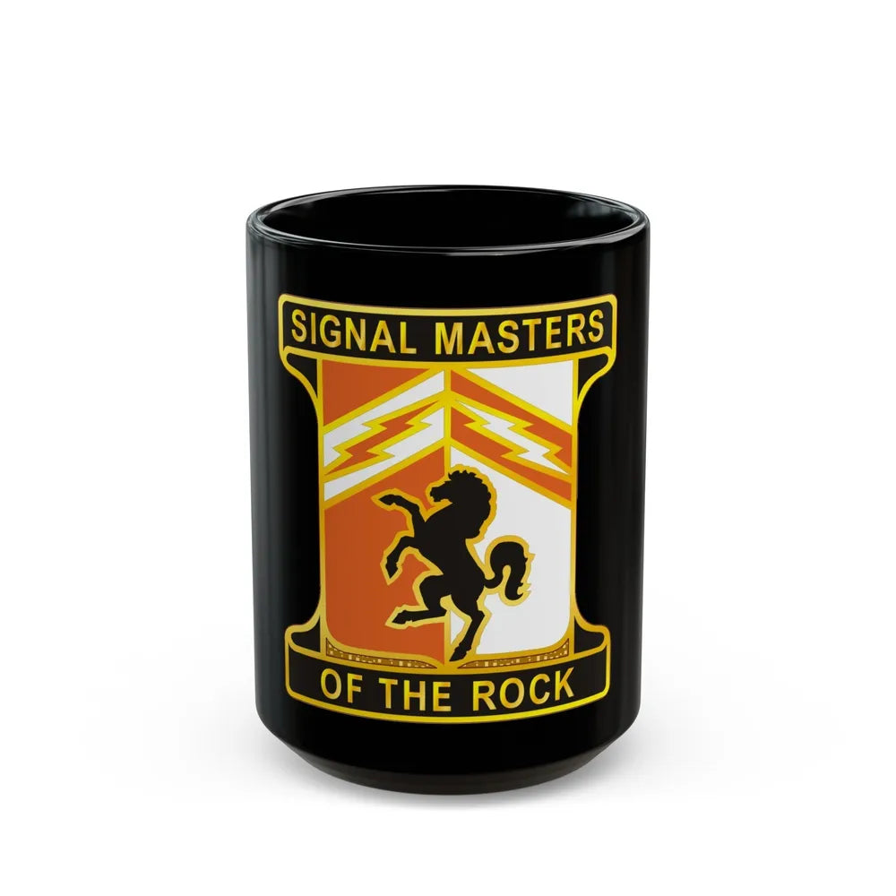 114 Signal Battalion (U.S. Army) Black Coffee Mug-15oz-Go Mug Yourself