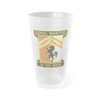 114 Signal Battalion (U.S. Army) Frosted Pint Glass 16oz-Go Mug Yourself