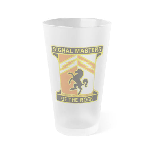 114 Signal Battalion (U.S. Army) Frosted Pint Glass 16oz-Go Mug Yourself