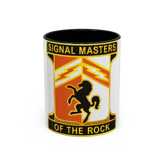 114 Signal Battalion (U.S. Army) Accent Coffee Mug 11oz Black - Go Mug Yourself
