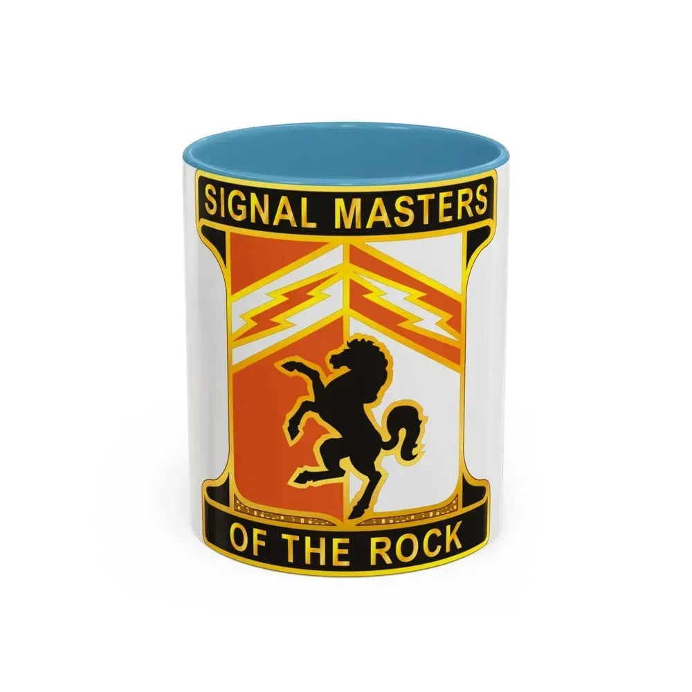 114 Signal Battalion (U.S. Army) Accent Coffee Mug 11oz Light Blue - Go Mug Yourself