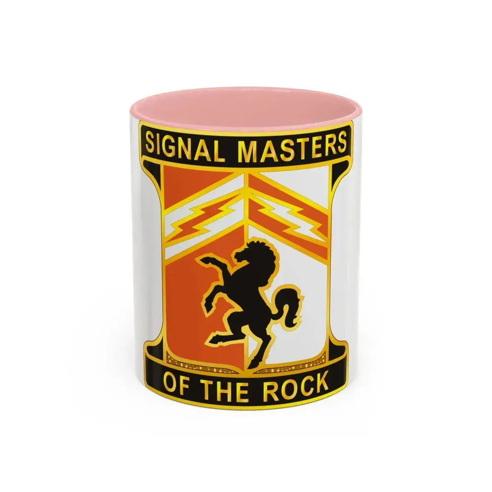 114 Signal Battalion (U.S. Army) Accent Coffee Mug 11oz Pink - Go Mug Yourself
