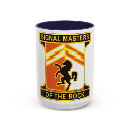 114 Signal Battalion (U.S. Army) Accent Coffee Mug 15oz Navy - Go Mug Yourself