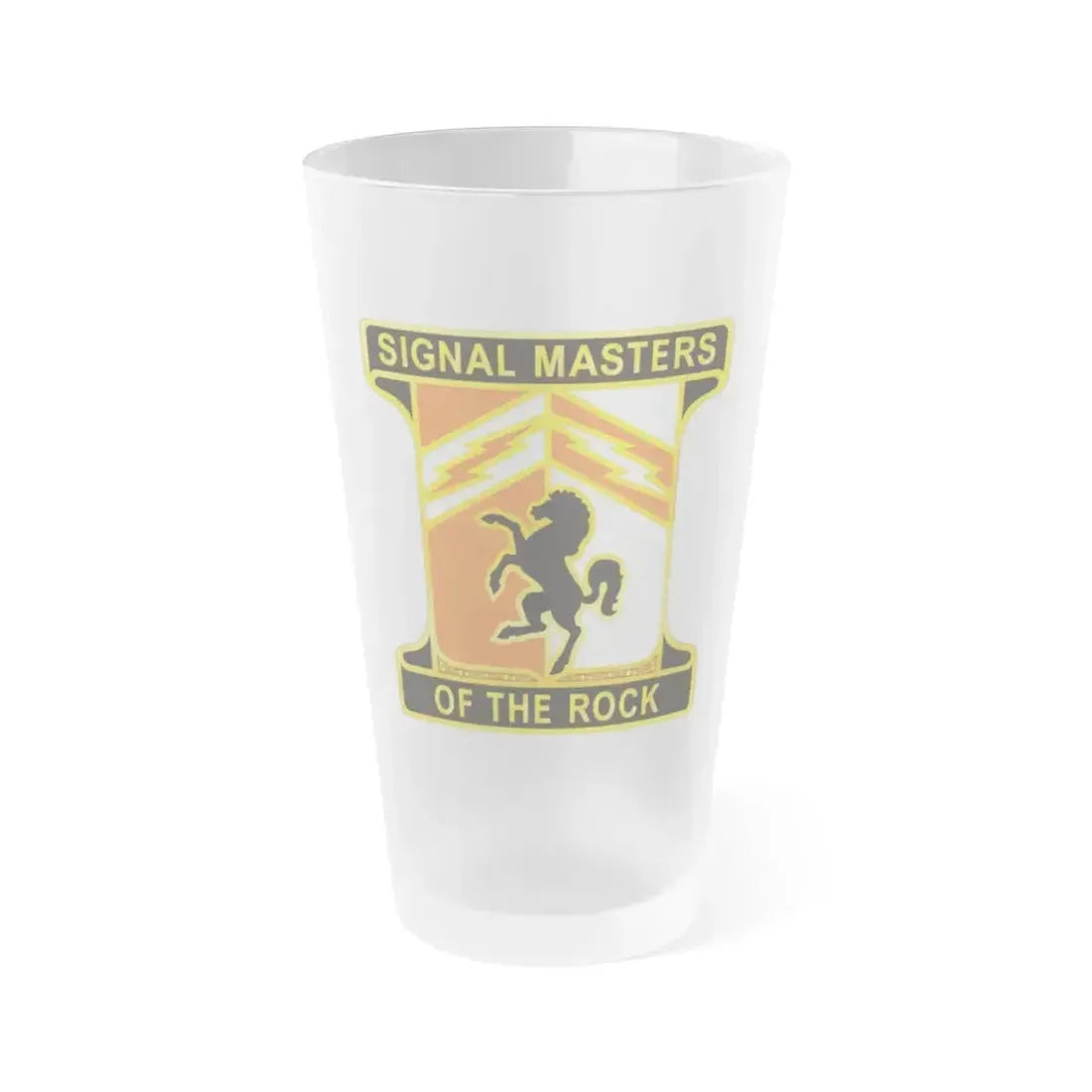 114 Signal Battalion (U.S. Army) Frosted Pint Glass 16oz Default Title - Go Mug Yourself