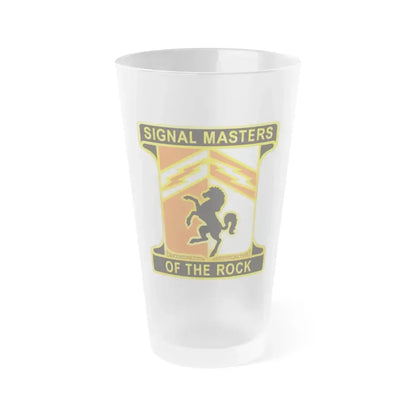 114 Signal Battalion (U.S. Army) Frosted Pint Glass 16oz Default Title - Go Mug Yourself