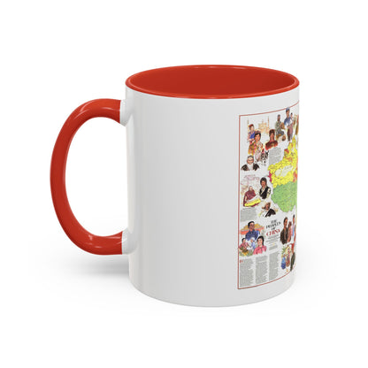 China - The Peoples (1980) (Map) Accent Coffee Mug