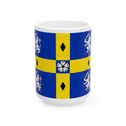 Flag of Durham County Council UK - White Coffee Mug