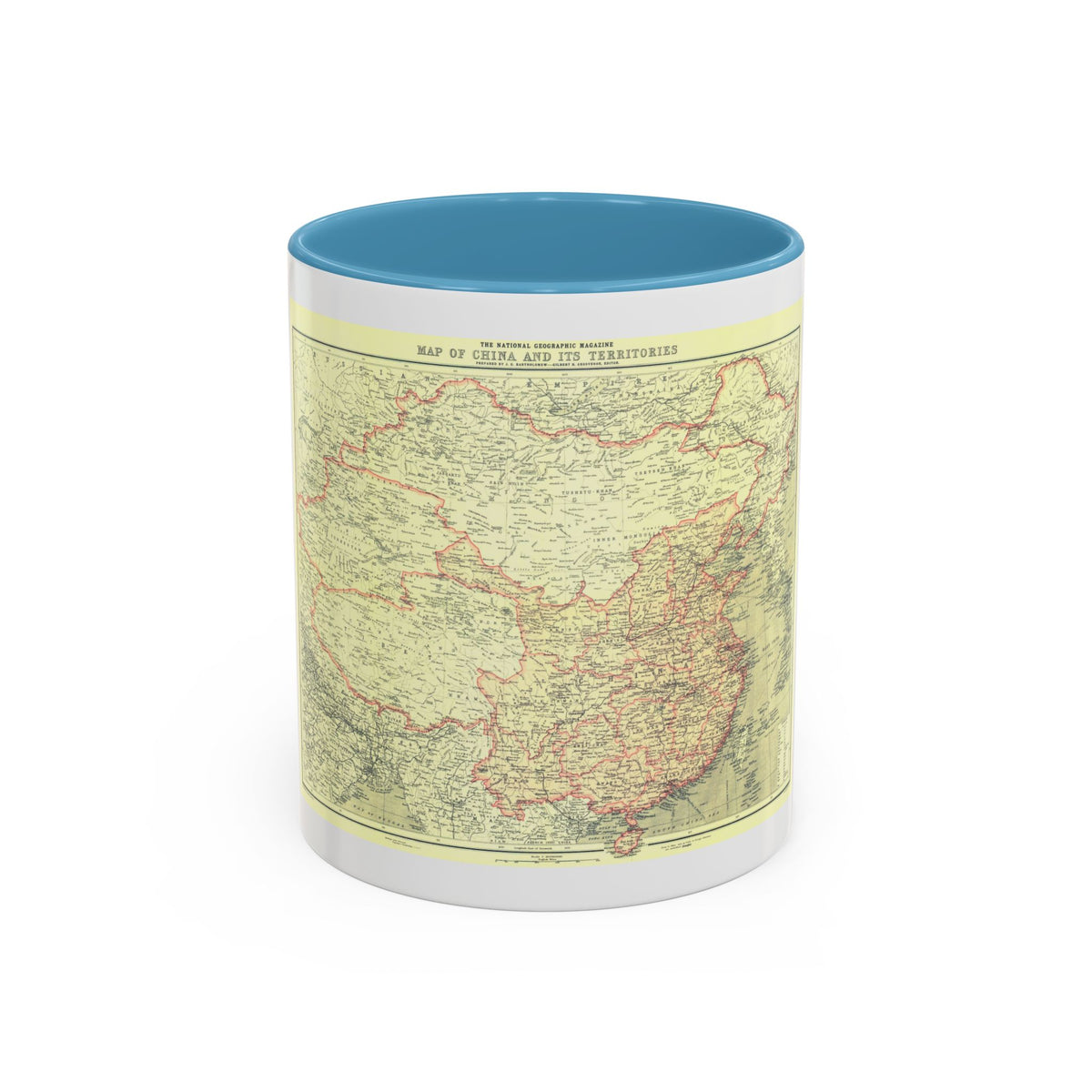 China and its Territories (1912) (Map) Accent Coffee Mug