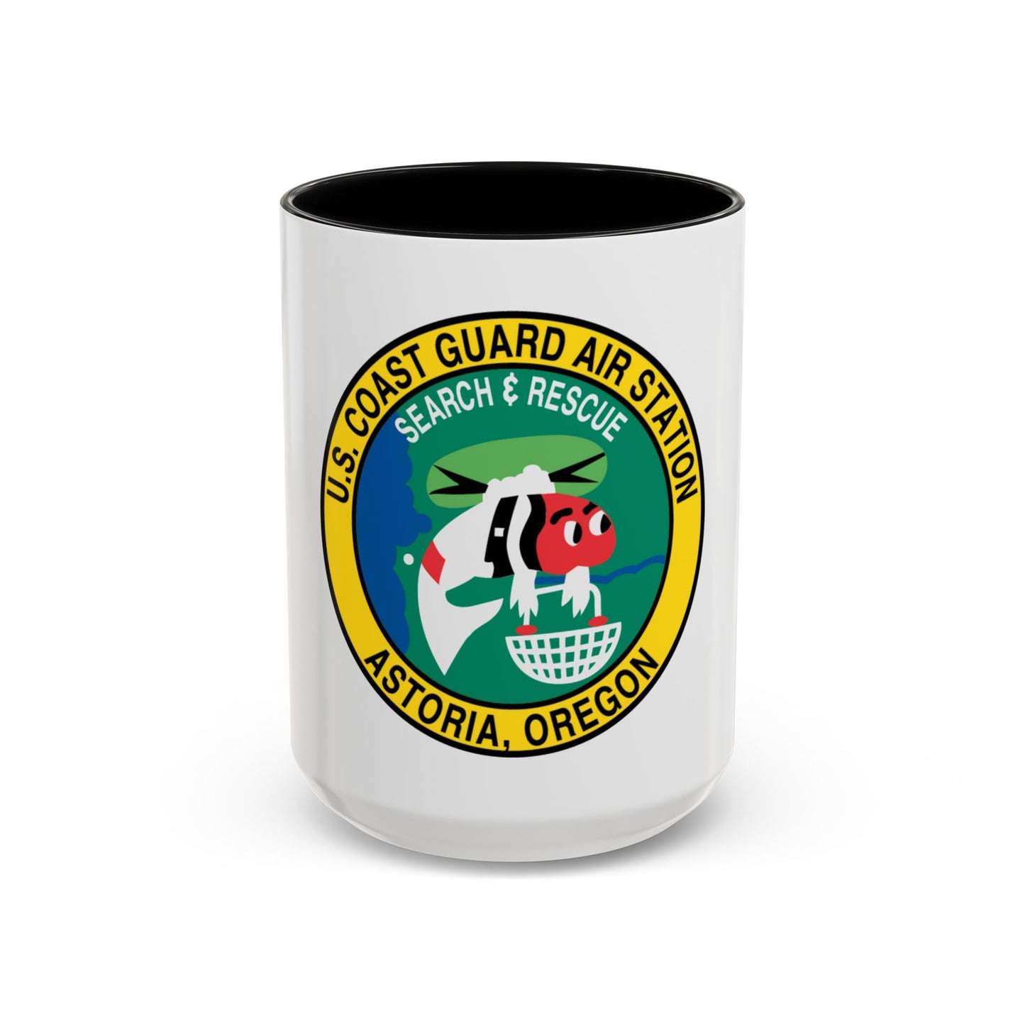 USCG Air Station Astoria (U.S. Coast Guard) Accent Coffee Mug
