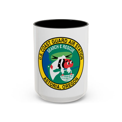 USCG Air Station Astoria (U.S. Coast Guard) Accent Coffee Mug