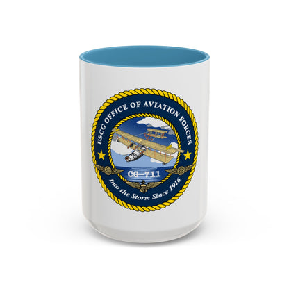 USCG OFFICE OF AVIATION FORCES CG 711 (U.S. Coast Guard) Accent Coffee Mug