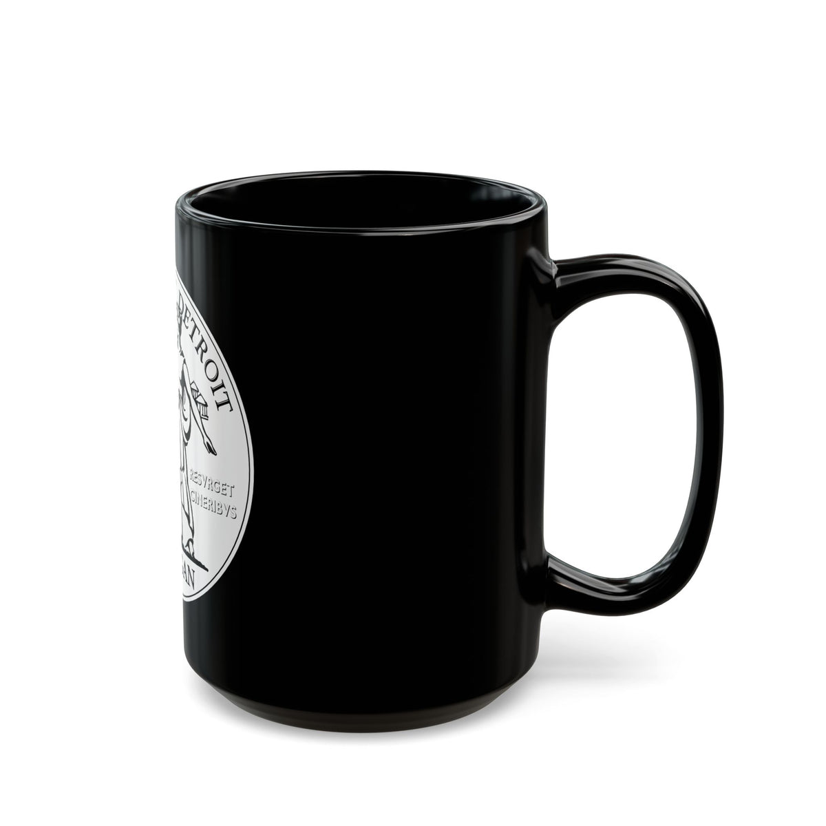 Seal of Detroit - Black Coffee Mug