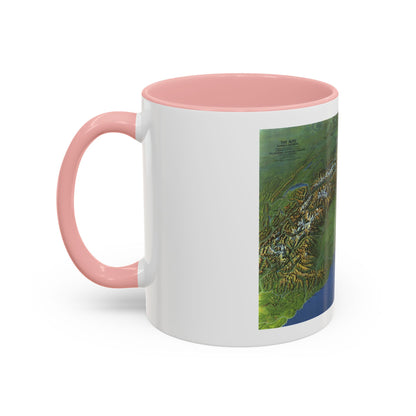 Alps, The - Europe's Backbone (1965) (Map) Accent Coffee Mug