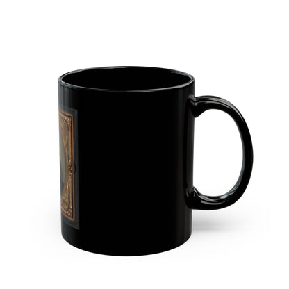 Unidentified Soldier In Union First Sergeant's Uniform With Militia Sword And Revolver (U.S. Civil War) Black Coffee Mug