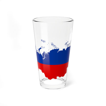 Flag-map of Russia (Russia) Pint Glass 16oz
