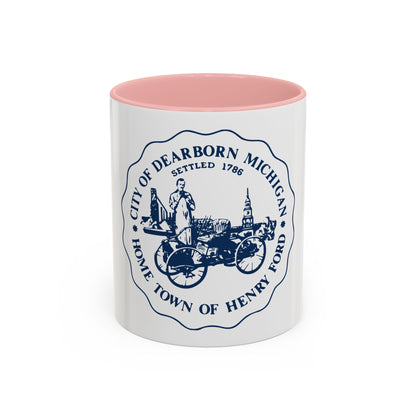 Seal of Dearborn Michigan - Accent Coffee Mug