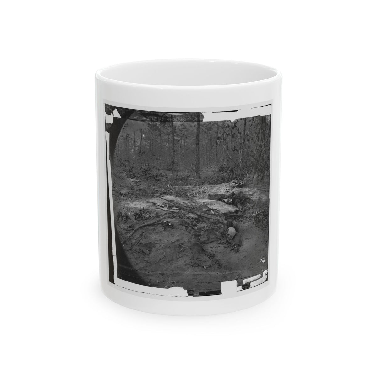 Cold Harbor, Va., Vicinity. Unburied Dead On The Battlefield Of Gaines' Mill (U.S. Civil War) White Coffee Mug