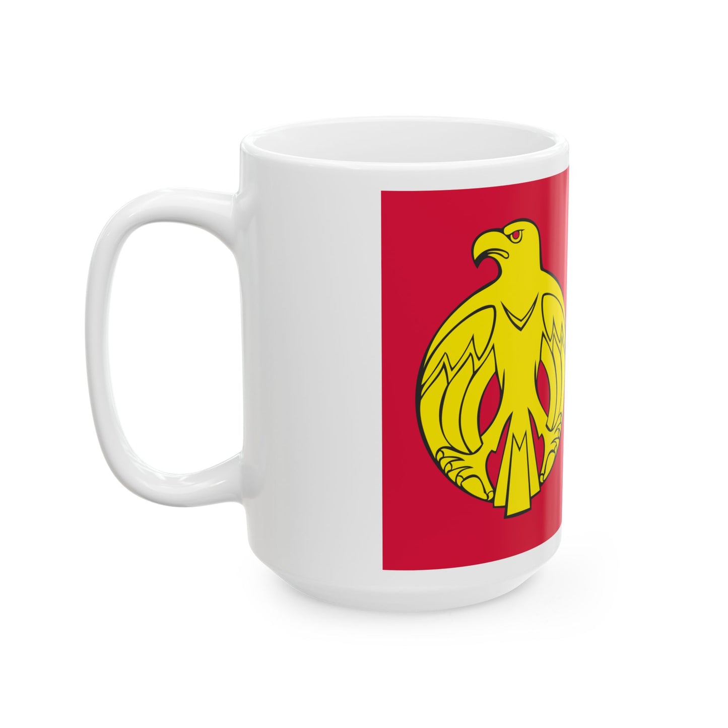 Drapeau de l'oblast de Kirovohrad en Ukraine - Tasse à café blanche