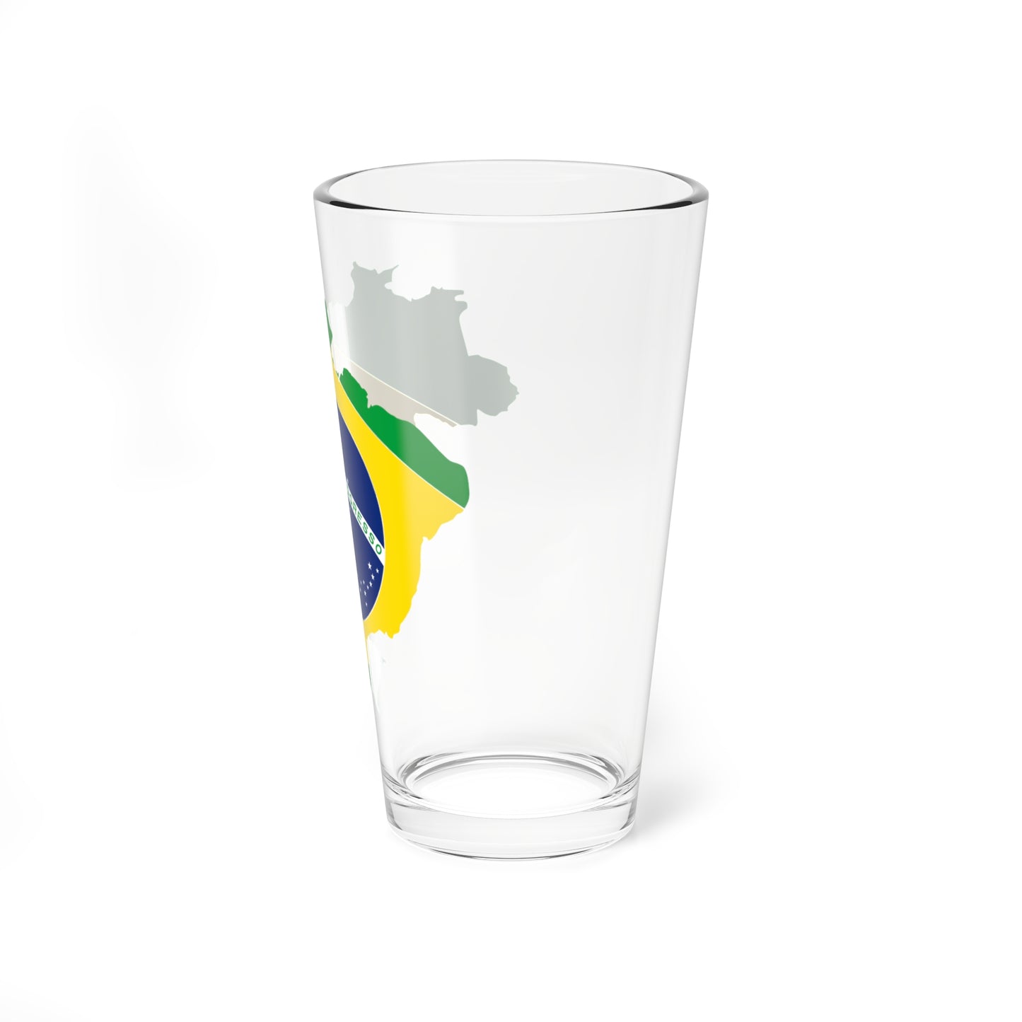 Flag of Brazil - Map (Brazil) Pint Glass 16oz