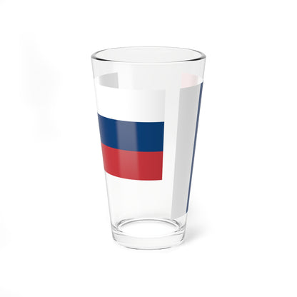 Flag of Russia hv (Russia) Pint Glass 16oz