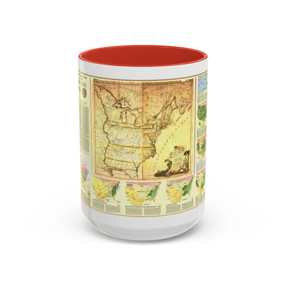 USA - Territorial Growth (1987) (Map) Accent Coffee Mug
