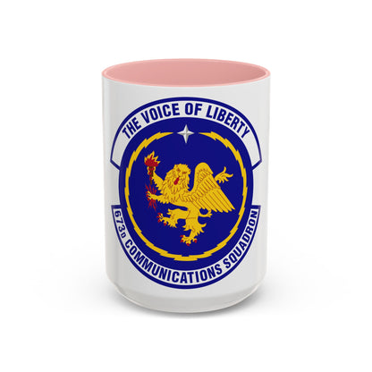 673d Communications Squadron (U.S. Air Force) Accent Coffee Mug