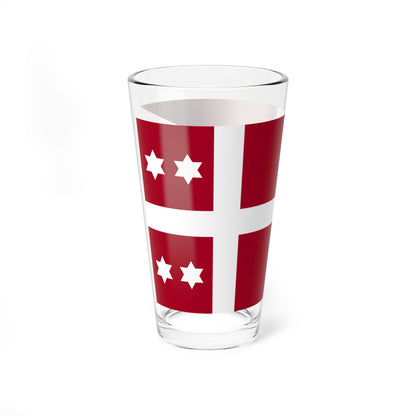 Naval Rank Flag of Denmark - Admiral (Denmark) Pint Glass 16oz