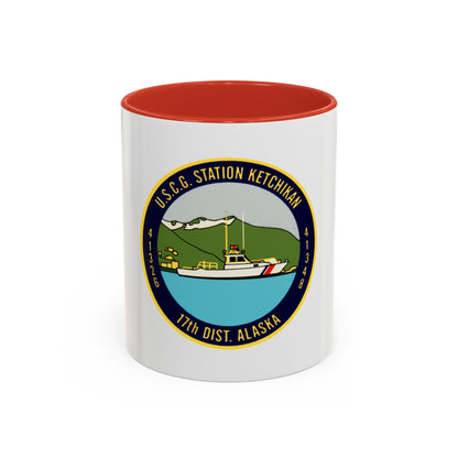USCG Station Ketchikan 17th Dist (U.S. Coast Guard) Accent Coffee Mug