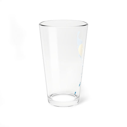Flag map of Palau (Palau) Pint Glass 16oz