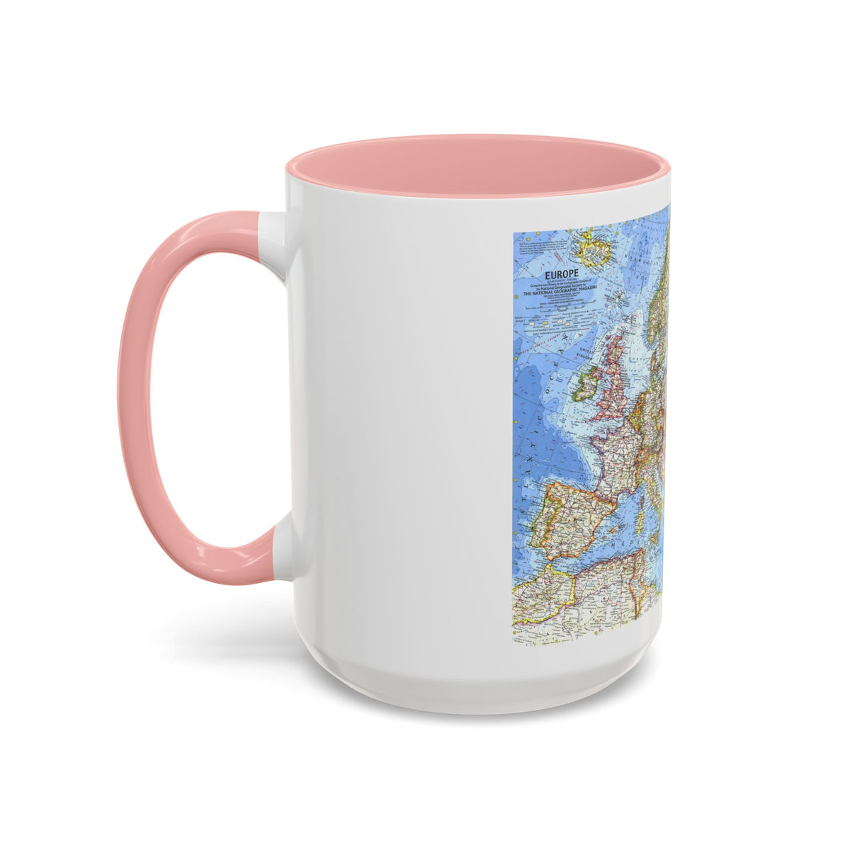 Europe (1962) (Map) Accent Coffee Mug