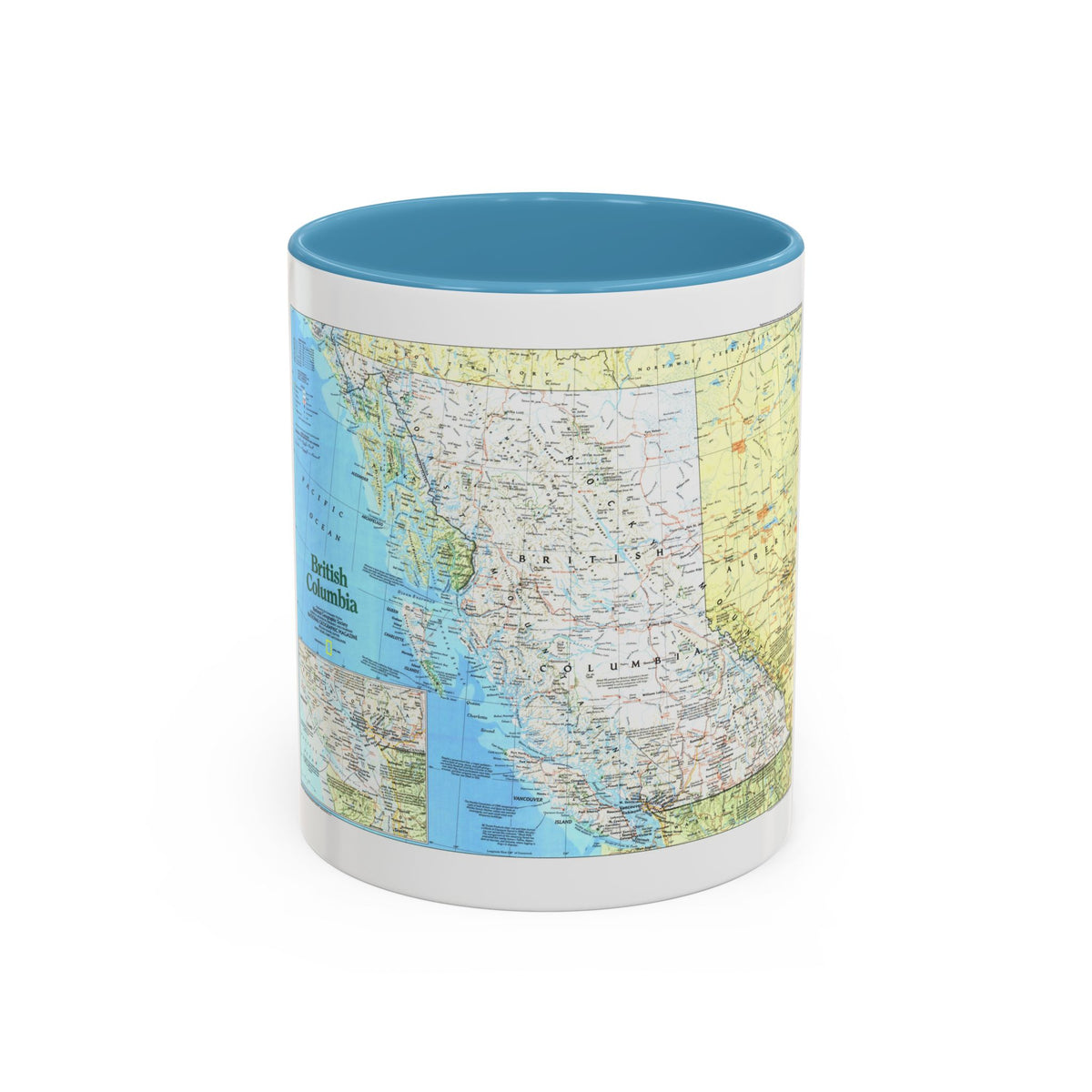 Canada - British Columbia 1 (1992) (Map) Accent Coffee Mug