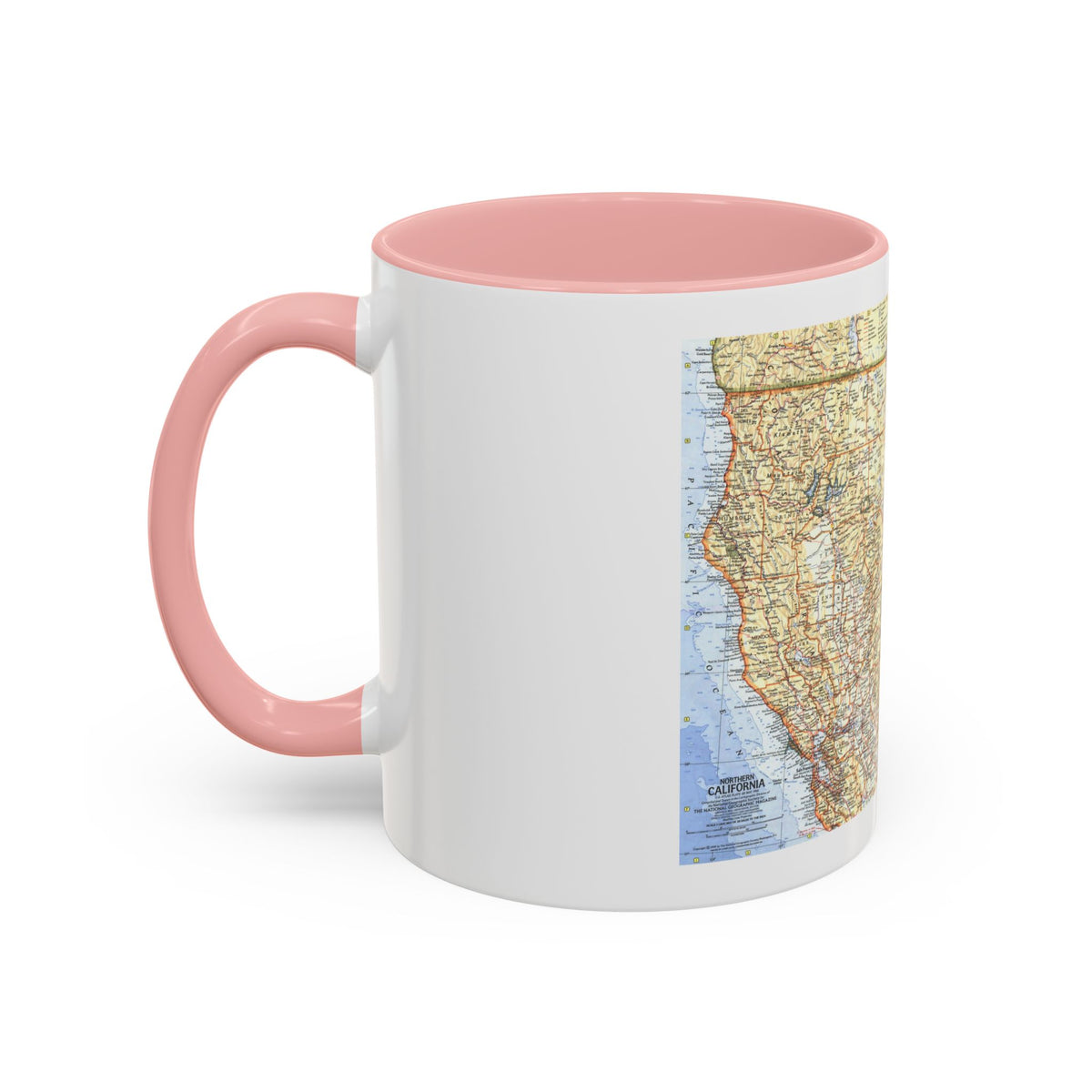 USA - California, Northern (1966) (Map) Accent Coffee Mug