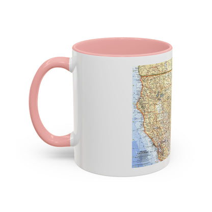 USA - California, Northern (1966) (Map) Accent Coffee Mug