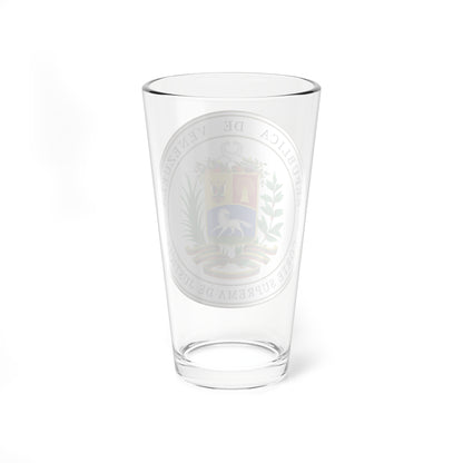 Sello de la Corte Suprema de la República de Venezuela (Venezuela) (Coat of Arms) Pint Glass 16oz