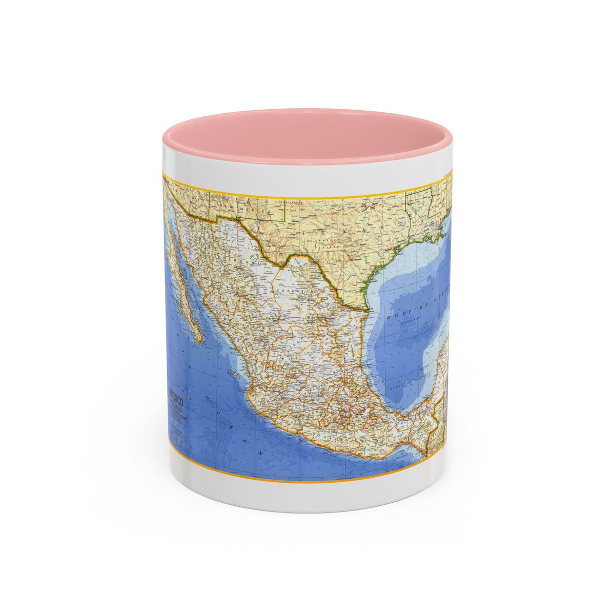 Central America - Mexico (1973) (Map) Accent Coffee Mug