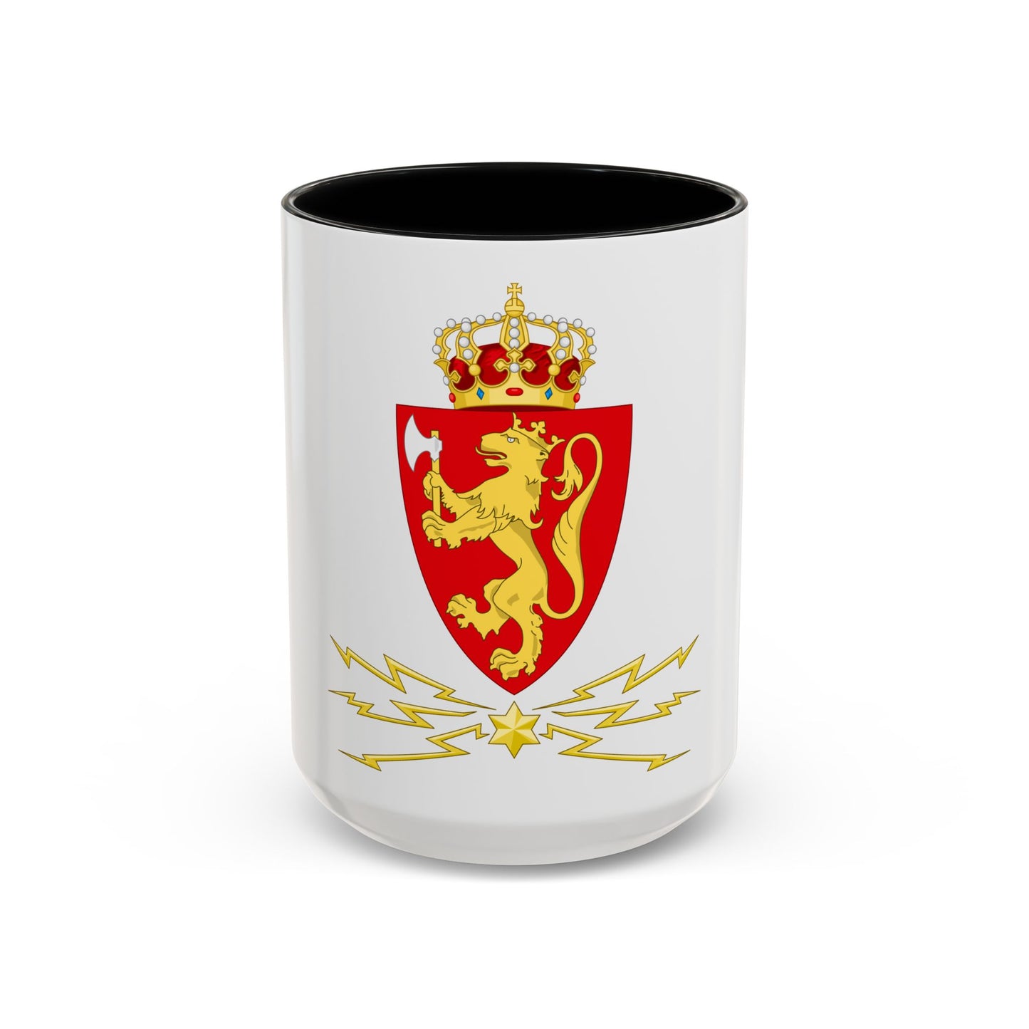 Coat of arms of the Norwegian Telegraph Administration - Accent Coffee Mug