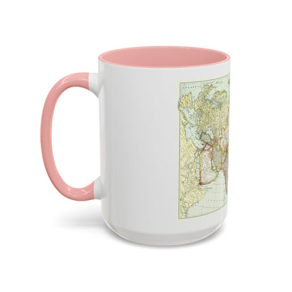 Asia and Adjoining Europe (1921) (Map) Accent Coffee Mug