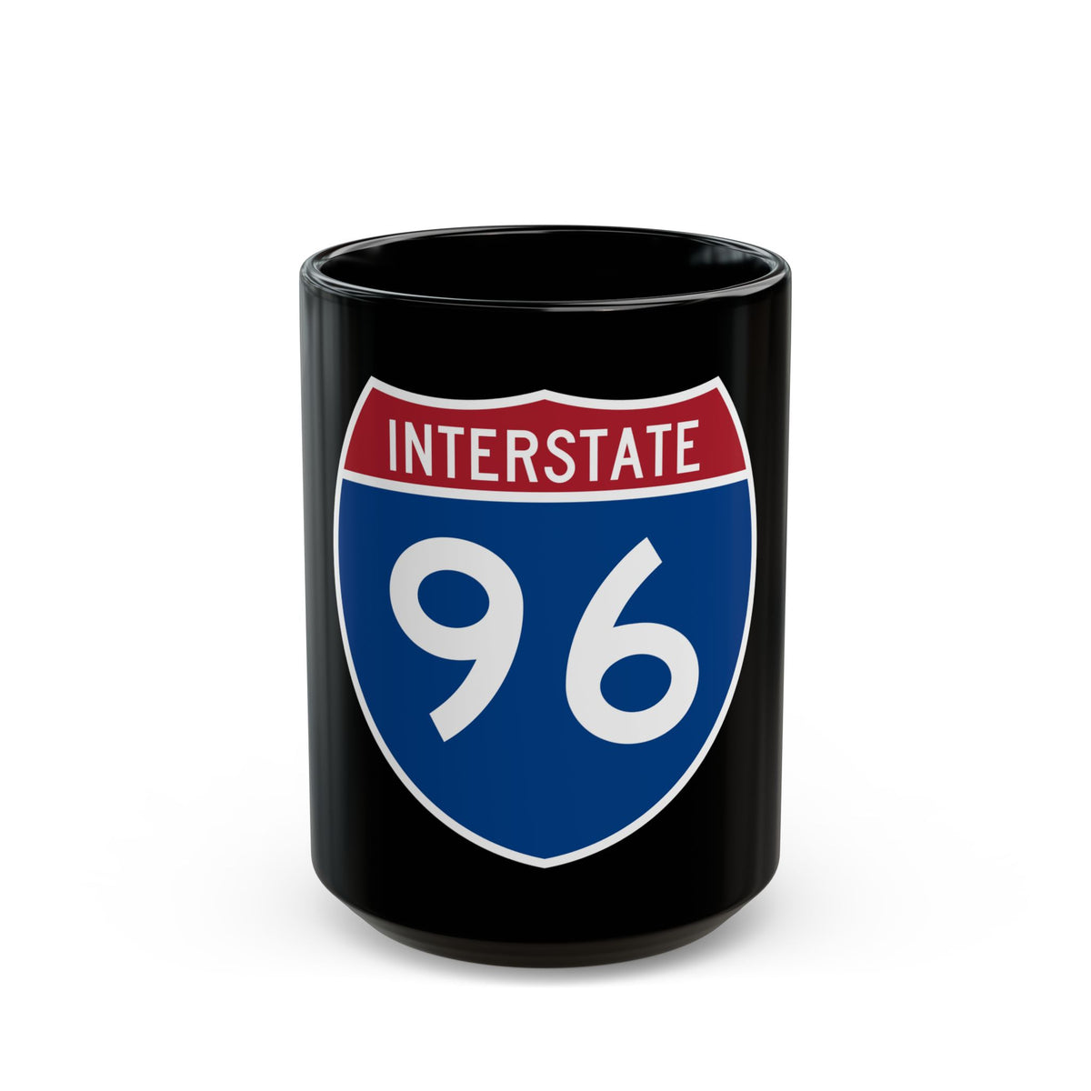 Interstate 96 (U.S. Highways) Black Coffee Mug
